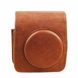 Brown PU Leather Shoulder Strap Case Bag For Fujifilm Instax Mini 70 Camera