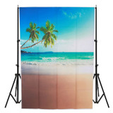 1x1.5m 3x5ft Coast Coconut Tree Vinyl Studio Photography Photo Backdrop Background