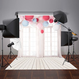 5x7FT Vinyl Balloon Windows Wood Floor Photography Backdrop Background Studio Prop 5x7FT Vinyl Balloon Windows Wood Floor Photography Backdrop Background Studio Prop