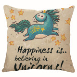 Honana 45x45cm Home Decoration Cartoon Unicorn Animal Square 12 Optional Patterns Cotton Linen Pillowcases Sofa Cushion Cover Chair Seat