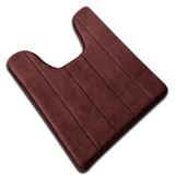 Coral Fleece Carpet Bathroom U-shaped Cotton Toilet Bathroom Carpet Mat Memory Foam Bath Mats Rug Anti-slip Floor Carpets Pad for Hotel Restroom Toilet Home Decor