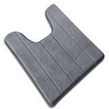 Coral Fleece Carpet Bathroom U-shaped Cotton Toilet Bathroom Carpet Mat Memory Foam Bath Mats Rug Anti-slip Floor Carpets Pad for Hotel Restroom Toilet Home Decor