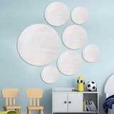 7Pcs Round 3D Mirror Decal Art Mural Wall Sticker Home Bathroom DIY Decor Removable