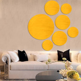 7Pcs Round 3D Mirror Decal Art Mural Wall Sticker Home Bathroom DIY Decor Removable