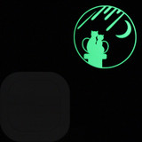 7.5*7.5CM Lovely Cat Moon Fashion Luminous Switch Sticker Wall Sticker Boys Rooms Kids Bedroom DIY Decor Luminous Sticker Waterproof Vinyl Removable Stickers
