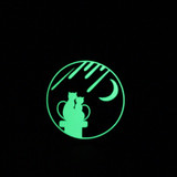 7.5*7.5CM Lovely Cat Moon Fashion Luminous Switch Sticker Wall Sticker Boys Rooms Kids Bedroom DIY Decor Luminous Sticker Waterproof Vinyl Removable Stickers