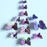 12PCS 3D Butterfly Wall Decors Multi Color PVC Wall Sticker For Living Room Wall Kids Bedroom Wall Home House Decoration