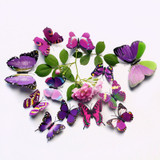 12PCS 3D Butterfly Wall Decors Multi Color PVC Wall Sticker For Living Room Wall Kids Bedroom Wall Home House Decoration