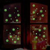Creative Snow Fluorescent Luminous Paste Stickers Night Light Living Room Bedroom Decorative Wall Sticker Can Be Removed DIY PVC Permanent Luminous Paste Stickers for Kids Rooms Festival Party Decor
