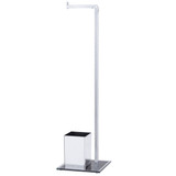 Free Standing Toilet Brush Holder with Paper Roll Holder