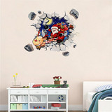 45x60CM 3D Wall Sticker Christmas Santa Claus Adhesive Sticker Bedroom Home Decor 45x60CM 3D Wall Sticker Christmas Santa Claus Adhesive Sticker Bedroom Home Decor