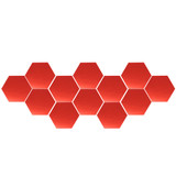 12Pcs 12.6cm Mirror Wall Sticker Vinyl Hexagon Removable Acrylic 3D Mirror DIY Home Room Decor Art