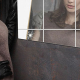 9Pcs 15×15cm Mirror Sheets Square Non Glass Mirrors Tiles Self Adhesive Mirror Wall Sticker
