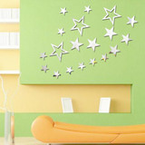 3D Star Multi-color DIY Shape Mirror Wall Stickers Home Wall Bedroom Office Decor