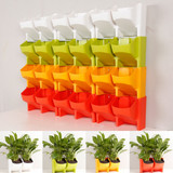 2-Pocket Vertical Wall Planter Self Watering Hanging Flower Pot Garden Decoration 2-Pocket Vertical Wall Planter Self Watering Hanging Flower Pot Garden Decoration
