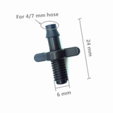 Splitter Adapter Connector Barb And Garden Irrigation Hoses Pvc Fittings 6mm Thread Cooling