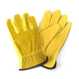 1Pair Leather Gloves Working Protection Gloves Security Garden Labor Gloves Wear Safety Tools