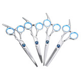 7Pcs/Lot Dog Cat Grooming Scissors Set Straight Curved Cutting Thinning Shears Kit Puppy Hair Trimmer Pet Beauty