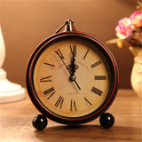 Vintage Aralm Clock Table Desk Wall Clock Retro Rural Style Decorative Home Decor Clock