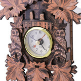 Owl Bird Decorations Home Cafe Art Chic Swing Vintage Wood Cuckoo Wall Clock