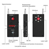 Wireless RF Signal Detector CC308 Multi Function Camera Bug GSM Alarm System WiFi GPS Laser 1MHz-6.5GHz Range Adjustable Sensitivity