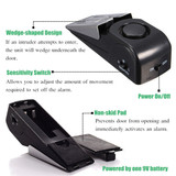 Door Stop Block Systerm Security Portable Burglar Sensors Alarm 125DB