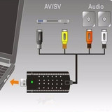 DC5V USB Video Capture Card TV Tuner LED VCR DVD Audio Adapter Converter