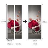 Christmas 2017 Funlife3D door stickers for Santa Claus creative wallpaper Christmas 2017 Funlife3D door stickers for Santa Claus creative wallpaper