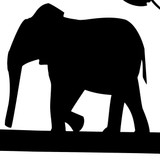 African Elephant Animals Wall Stickers Black Mural Home Decal Removable Art Vinyl Room Decor DIY