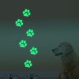 Honana DX-141 6PCS 8.5x8.5cm Fluorescent Glow Dog Footprint Wall Sticker