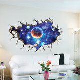 3D Sticker Outer Space Wall Stickers Home Decor Mural Art Removable Galaxy Wall Decals