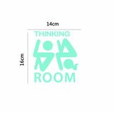 Honana DX-014 15x20cm Fluorescent Glow Toilet Wall Sticker Room Thinking Downloading