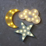 Vvcare BC-NL02 Led Night Light for Kids Moon Star Cloud Bedroom Bedside Lamp Room Party Decorations