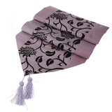 Flocking Damask Table Runner Cloth Wedding Decoration