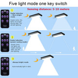 5Modes 70 LED Microwave Motion Sensor Solar Power Street Light Waterproof Wall Lamp Outdoor Garden