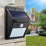 Solar Power 20 LED PIR Motion Sensor Wall Light Waterproof  Outdoor Path Yard Garden Security Lamp