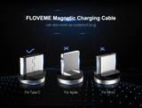 FLOVEME 2A Type C LED Magnetic Braided Fast Charging Phone Data Cable 1m For Oneplus 5t Xiaomi 6 Mi A1 S9 S9+