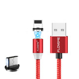 FLOVEME 2A Type C LED Magnetic Braided Fast Charging Phone Data Cable 1m For Oneplus 5t Xiaomi 6 Mi A1 S9 S9+