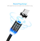 FLOVEME 2A Type C LED Magnetic Braided Fast Charging Phone Data Cable 1m For Oneplus 5t Xiaomi 6 Mi A1 S9 S9+