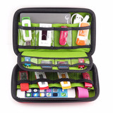 External Battery USB Flash Drive Earphone Digital Gadget Pouch Travel Silver Storage Bag