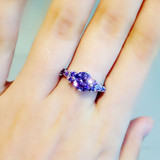 Purple Amethyst Solitaire Ring Purple Amethyst Solitaire Ring