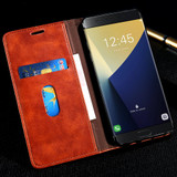Leather Case For iPhone 6 Plus 6s 7 Plus Wallet Cover Luxury Brown Flip case