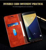 Leather Case For iPhone 6 Plus 6s 7 Plus Wallet Cover Luxury Brown Flip case
