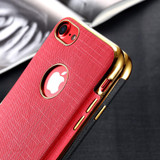 Gold Black Thin case for iphone 6 6s 7 7plus Case For Apple iPhone 7 Cover with Logo Hole