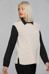 Plaid Knitted Sweater Vest Women 2020 Oversized Pullover Vintage Sleeveless V-Neck Korean Female Waistcoat Sweater Tops