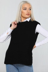 Plaid Knitted Sweater Vest Women 2020 Oversized Pullover Vintage Sleeveless V-Neck Korean Female Waistcoat Sweater Tops