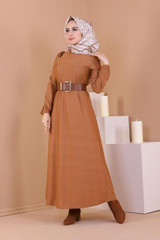 Gathered Sleeve Hijab Dress Dubai Abaya Muslim Sets Fashion Abayas for Vestidos Musluman Dress Women Kaftan Musulman Hijab Robe