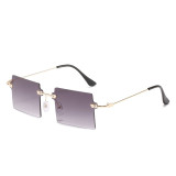 RBROVO Square Sunglasses Women 2021 Sun Glasses For Women Luxury Glasses Brand Designer Sunglasses Women Metal Frameless Eyewear