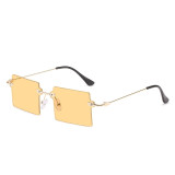 RBROVO Square Sunglasses Women 2021 Sun Glasses For Women Luxury Glasses Brand Designer Sunglasses Women Metal Frameless Eyewear