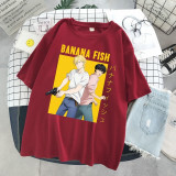 Funny Japan Anime Banana Fish T Shirt Men Manga Unisex Streetwear T-shirt Casual Short Sleeve Tshirt Homme Hip Hop Top Tees Male